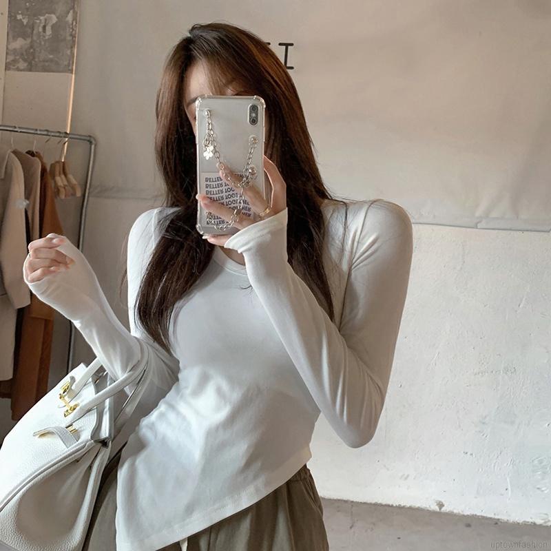 Áo kiểu tay dài màu sắc thanh lịch cho nữ