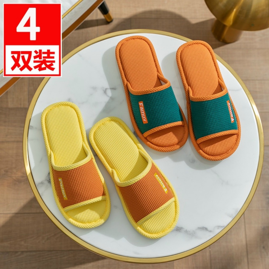 Dép vải đi trong nhà CAO CẤP đế cao su non chống trượt dép văn phòng khách sạn spa Cao Cấp Family