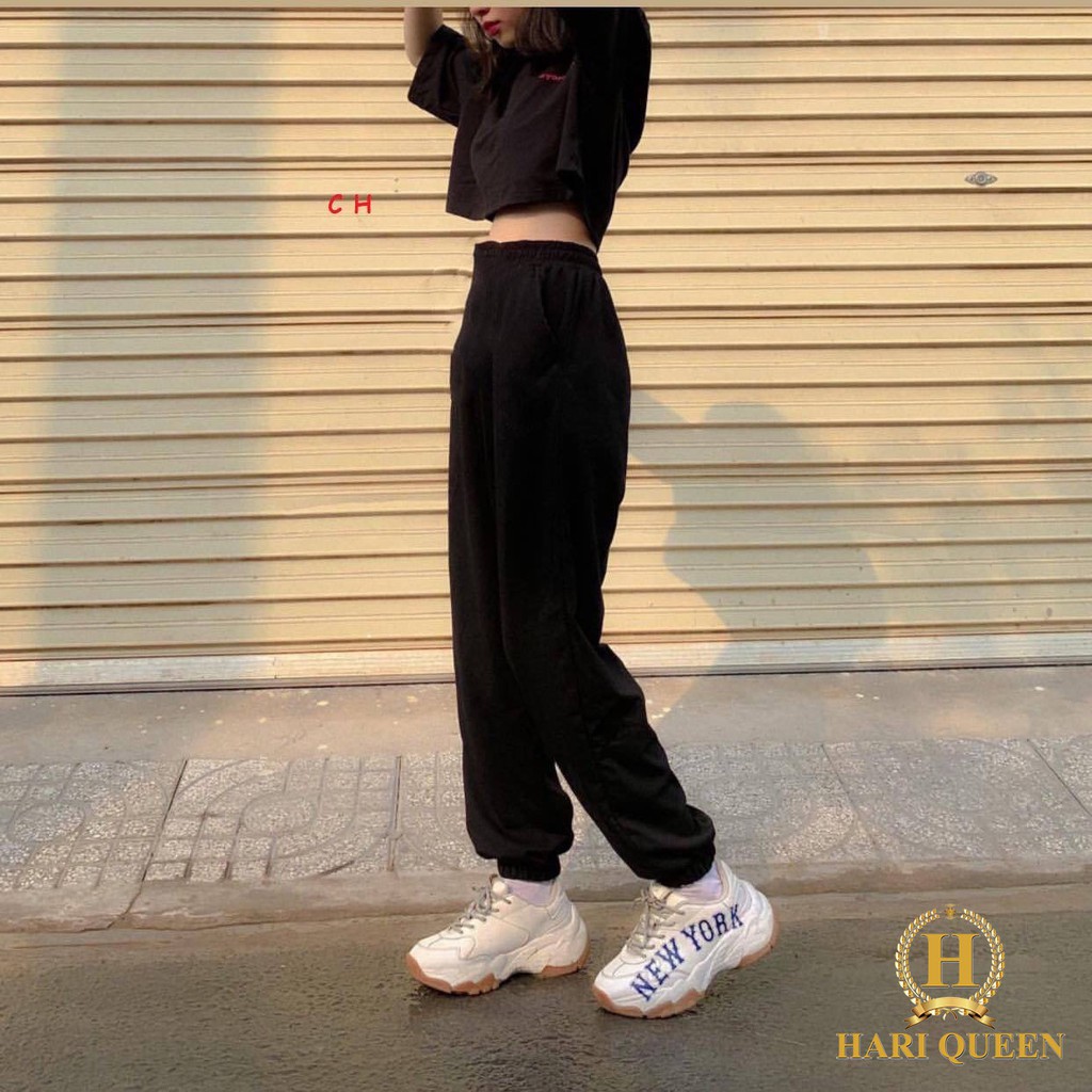 [FREE SHIP ĐƠN TỪ 50K] Sét áo croptop New York + quần bom COH0420 1