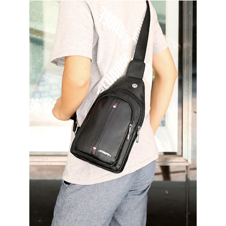 Túi đeo chéo da nam nữ cao cấp, da mềm bóng dùng đi làm, đi chơi, thể thao TDC105 | BigBuy360 - bigbuy360.vn