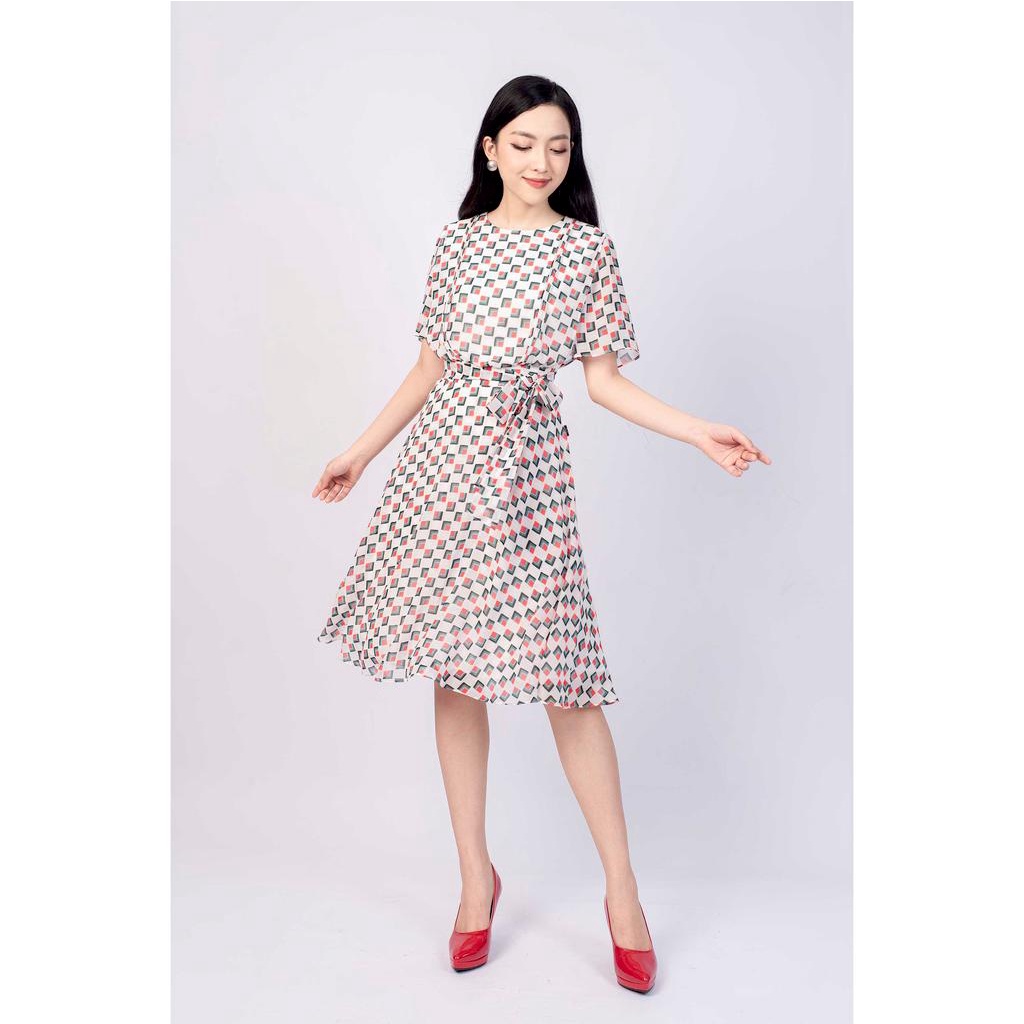 Đầm voan xòe, kèm dây đai eo MMOutfit M-DA000421198
