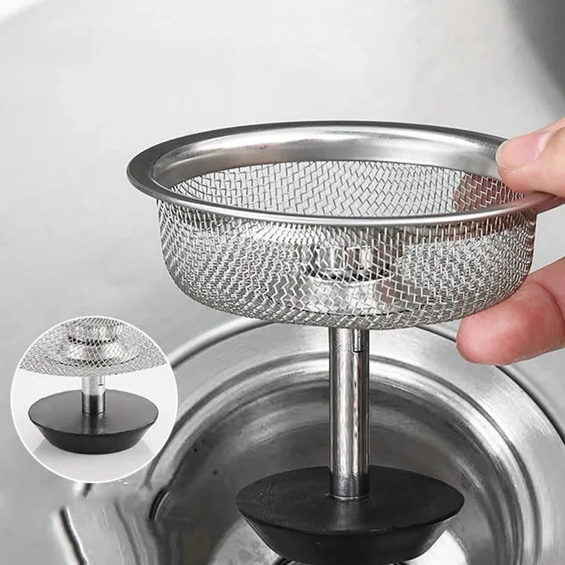 Lưới Lọc Bằng Thép Không Gỉ Chống Tắc Nghẽn Cho Bồn Rửa Nhà Bếp / Phòng Tắm