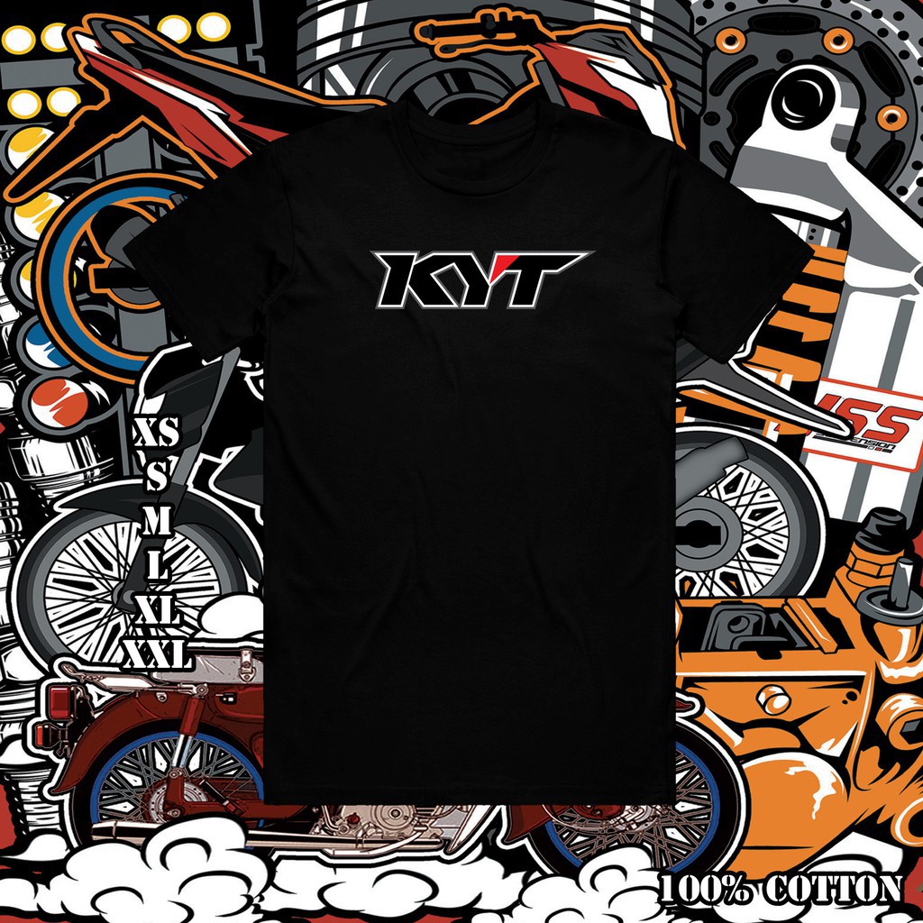 Áo thun in hình KYT Helmet Logo Motorcycle mẫu mới