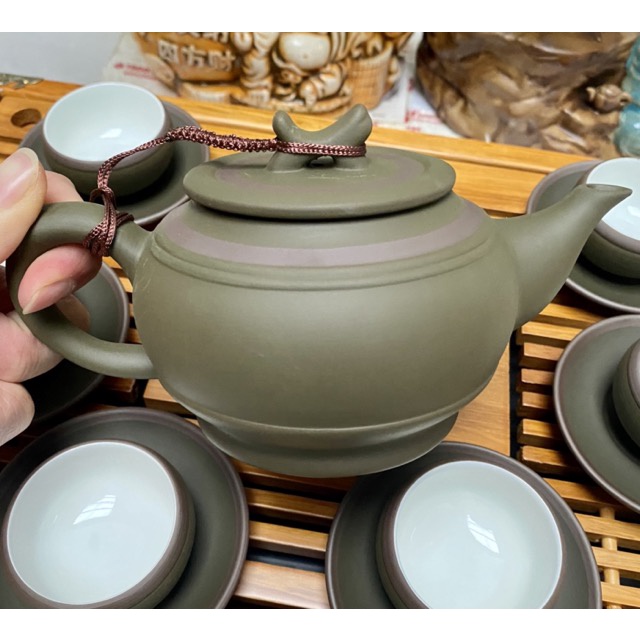 Gốm Bát Tràng - Bộ Ấm Vương Trà hàng nghệ nhân chất lượng cao