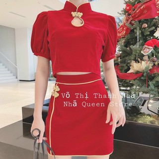 SET TÀU CỰC HOT ÁO VÀ CHÂN VÁY CỔ GIỌT NƯỚC KÈM ẢNH THẬT