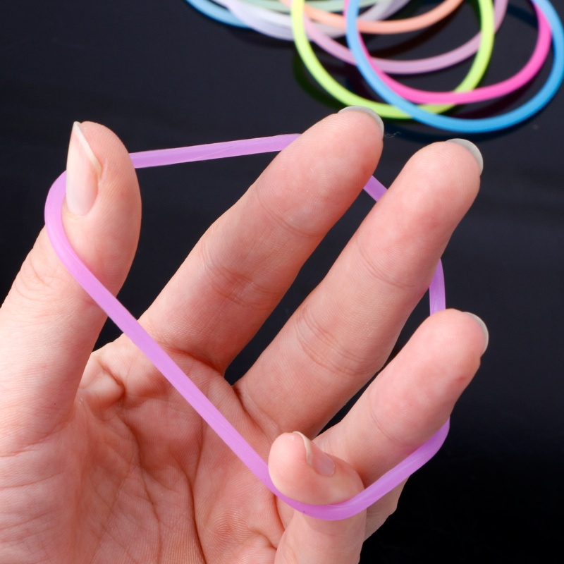 Set 10 Vòng Tay Cao Su Silicone Phát Quang DIY Thời Trang