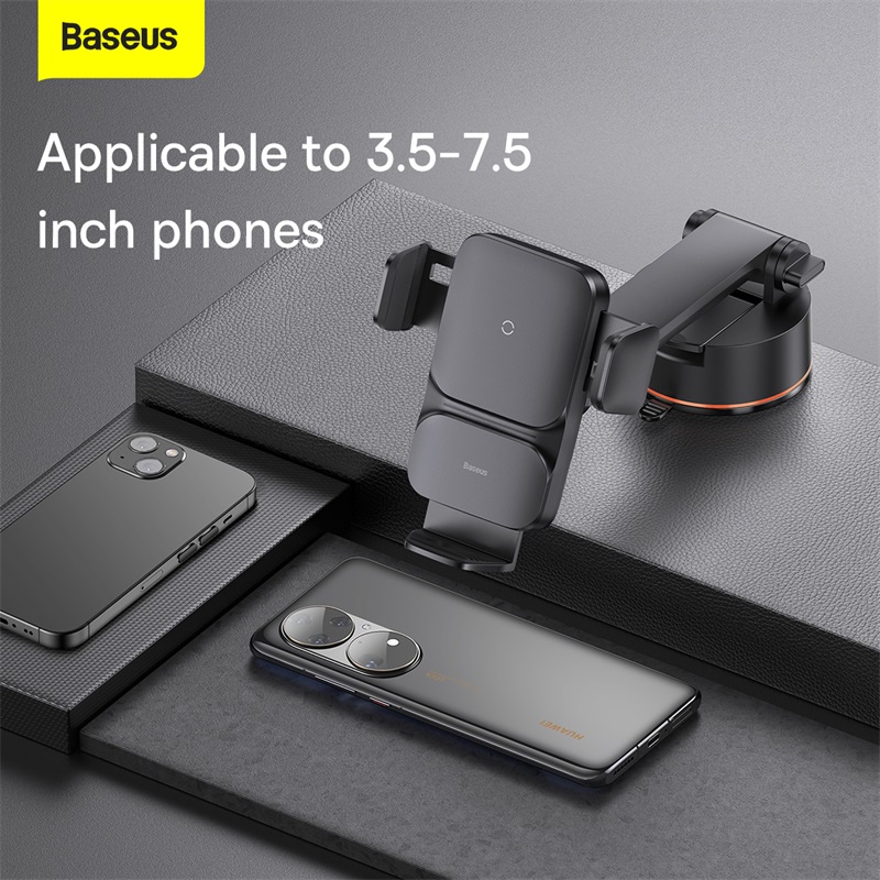 Bộ Đế Giữ Điện Thoại Tích Hợp Sạc Không Dây Baseus Wisdom Auto Alignment Car Mount Wireless Charger（QI 15W)