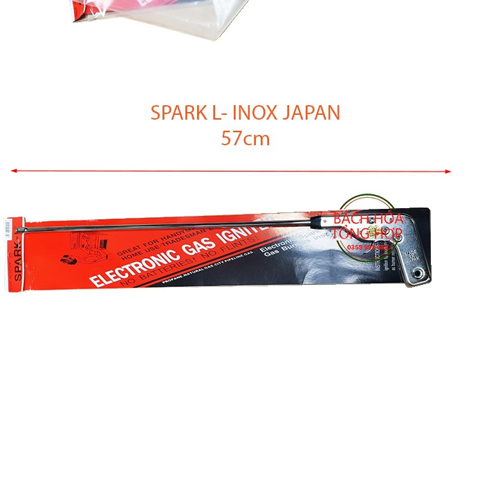 Súng mồi bếp ga, Đánh tia lửa mồi bếp ga MADE IN JANPAN SPARK-L INOX dài 57cm