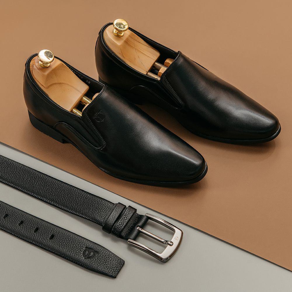 Giày tăng chiều cao nam đế cao 7cm hàng hiệu Tâm Anh không buộc dây mã GCTATC123-D