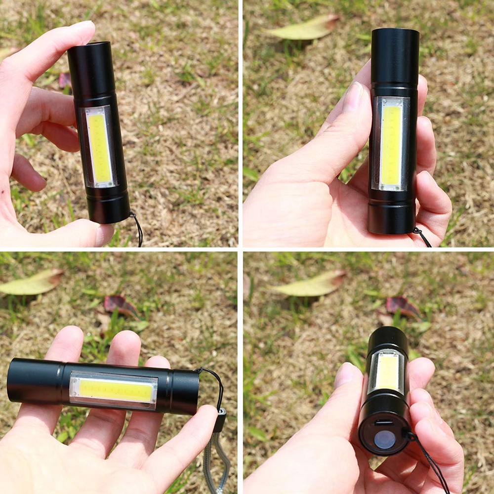 Đèn Pin Led Cob Mini Sạc Usb Siêu Bền Tiện Dụng Mang Theo Cắm Trại