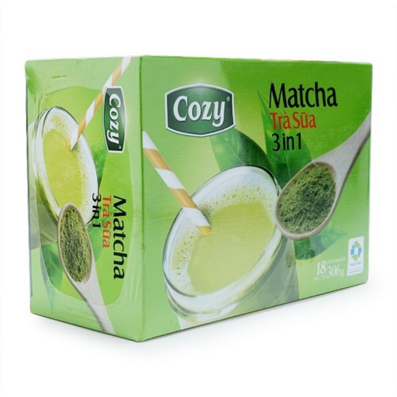 [Mã 66FMCGSALE hoàn 8% đơn 500K] Trà Matcha Sữa 3 in 1 Cozy Hộp 306g