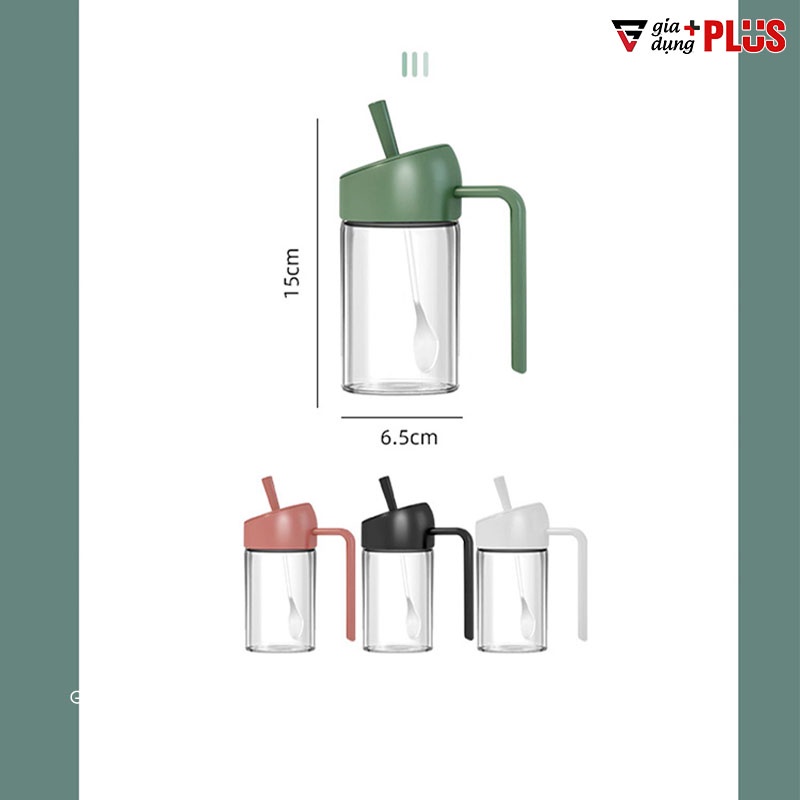 Lọ Đựng Gia Vị Thuỷ Tinh Borosilicate Muỗng Nắp Thông Minh | Mẫu Mới Nhất 2022