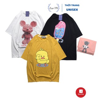 [NHIỀU MẪU] Áo Thun Unisex Cartoon 3D -Lapi VN, Chất Cotton Thoáng Mát Form Rộng Tay Lỡ Cổ Tròn Freesize, Big Size