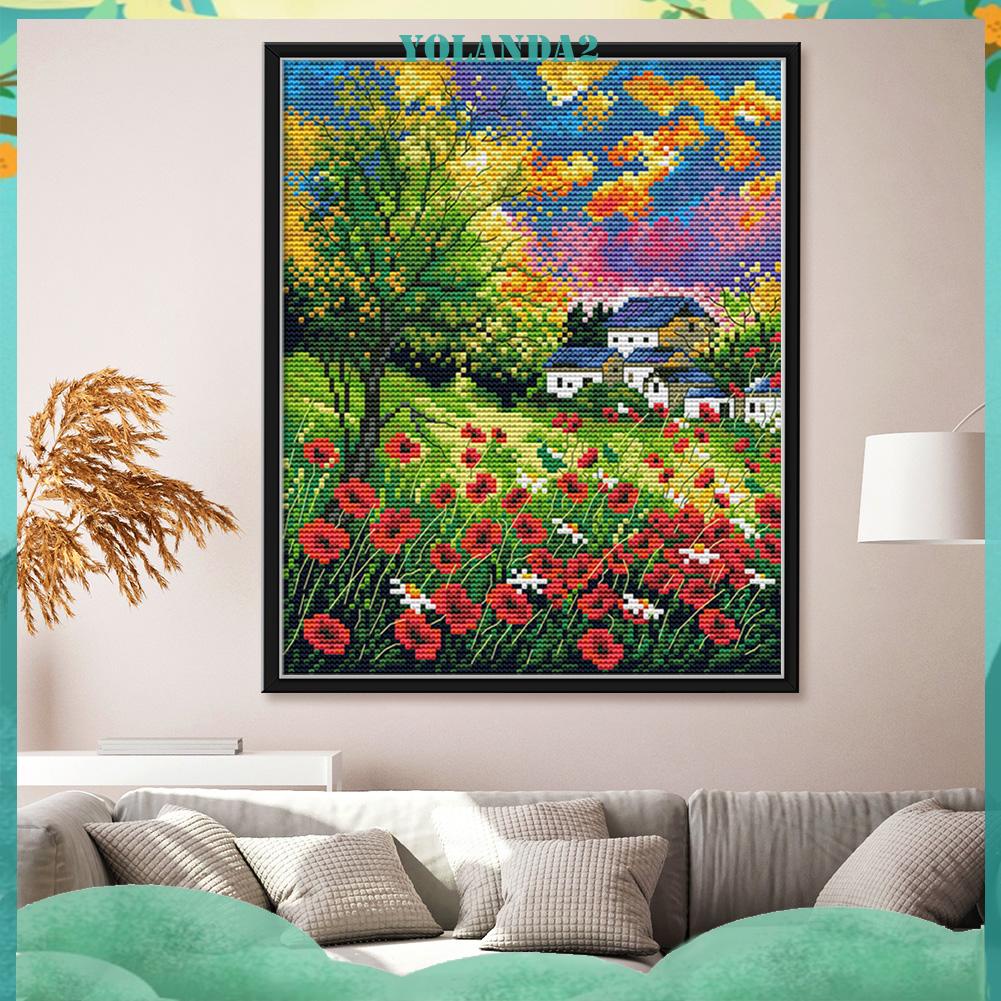 Tranh Thêu Chữ Thập 14ct Hình Bông Hoa