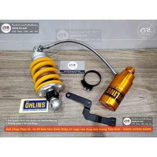 Phuộc Ohlins bình dầu xoay cho EX150 EX135 - Mẫu mới nhất 2020 - Ty phuộc dây dầu lớn - bình dầu xoay được - thái lan