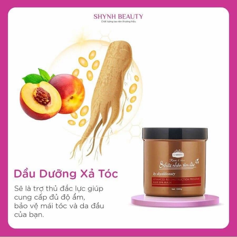 Ủ tóc nhân sâm đào Swhite 500g MẪU MỚI XANH