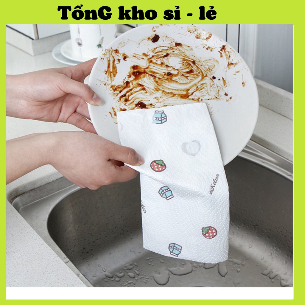 Cuộn Giấy Lau Nhà Bếp Đa Năng - Tờ Màu Trắng Có Thể Giặt Được 88289 TỔNG KHO SỈ