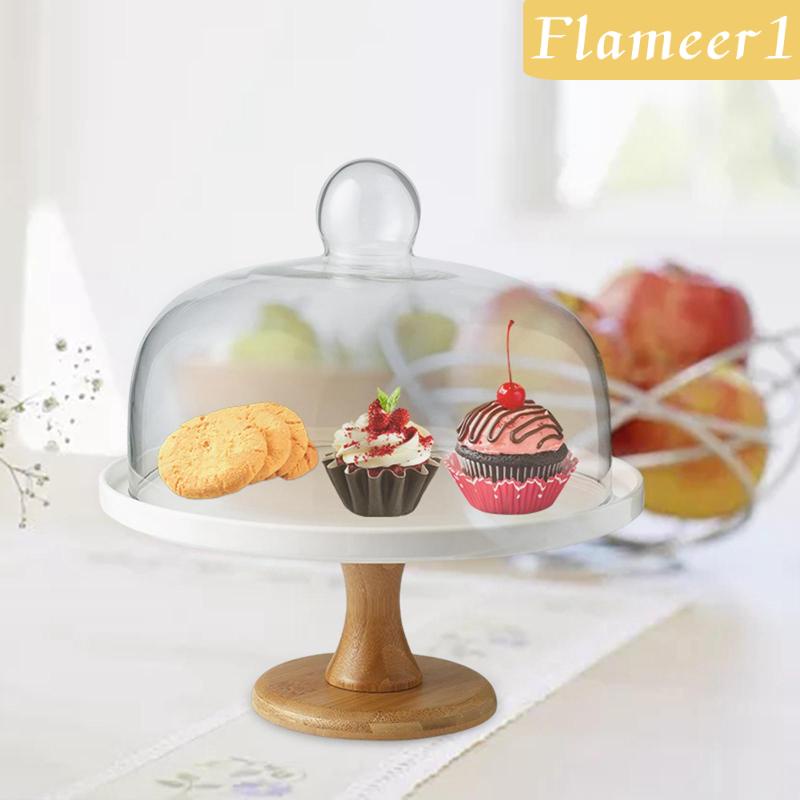 [Flameameer1] Khay Thủy Tinh Đựng Thức Ăn Sáng / Phô Mai Nắp Vòm Có Nắp Đậy