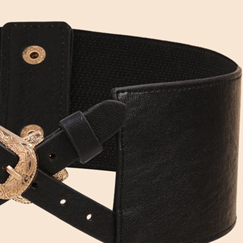 Thắt Lưng Bản Rộng Màu Trơn Có Khóa Chéo Phong Cách Harajuku Thời Trang Cho Nữ