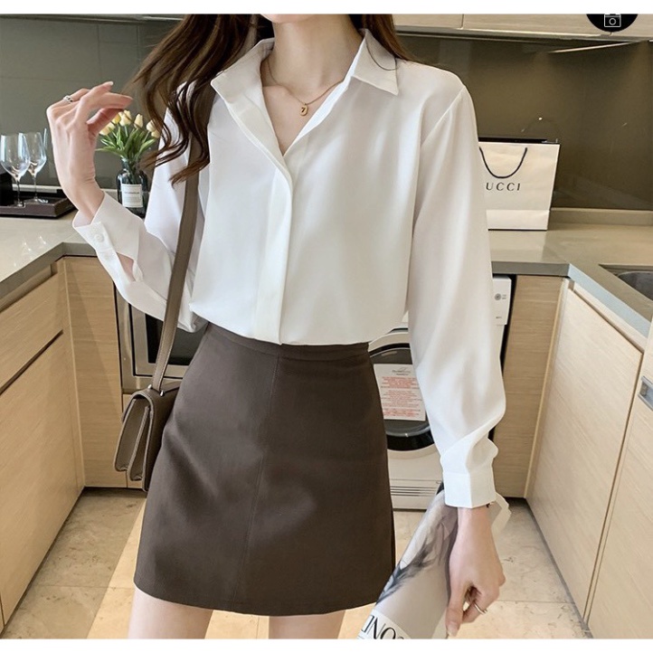 Áo Sơ Mi Nữ  👕 Áo Sơ Mi Nữ Công Sở Lụa Thời Trang Cao Cấp🎀 | BigBuy360 - bigbuy360.vn