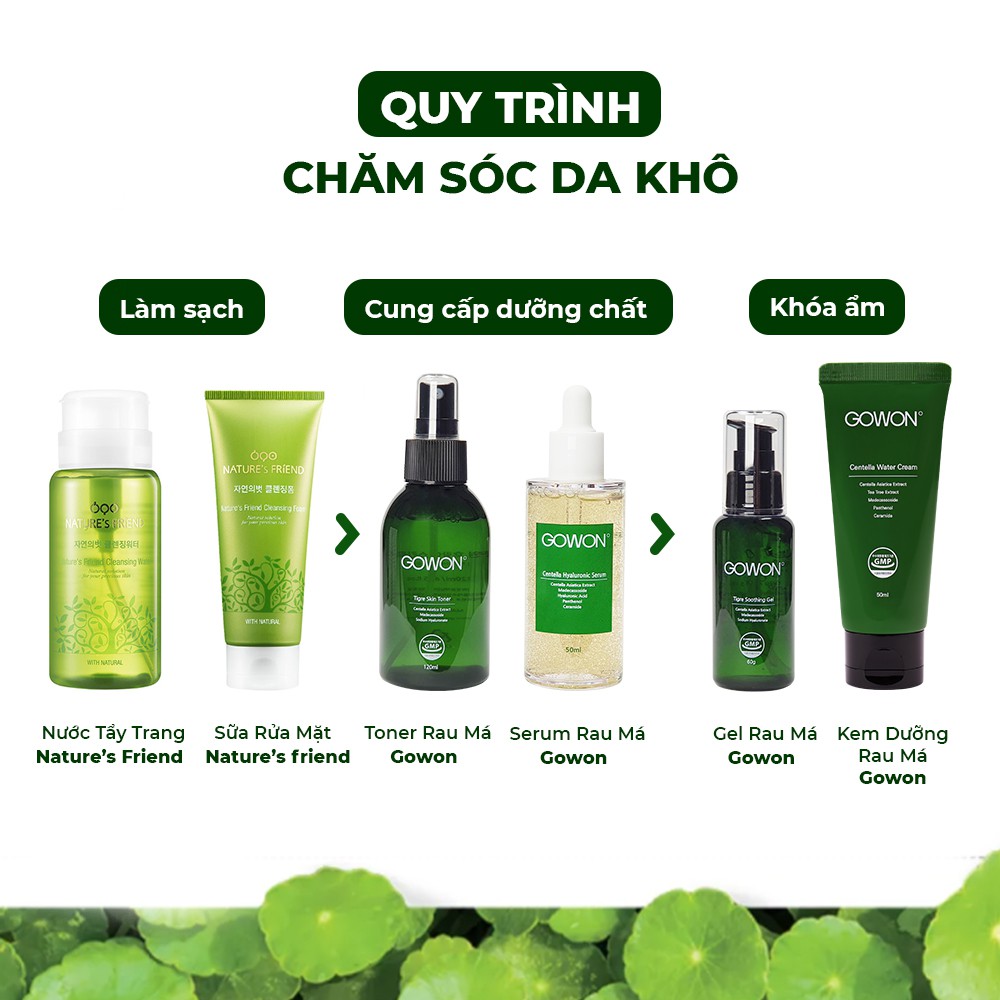 Kem Dưỡng Rau Má Phục Hồi Da Chuyên Sâu, Cải Thiện Mụn Và Thâm Mụn Gowon Centella Water Cream