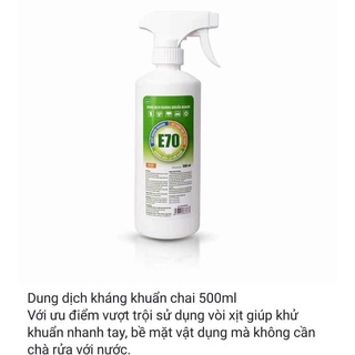 Dung dịch rửa tay khô sát khuẩn và xịt rửa bề mặt TM E70 500ml