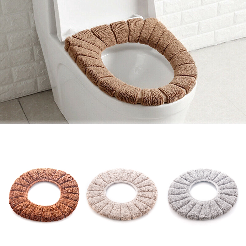 1 Miếng Lót Bồn Cầu Lông Mềm Mại Giữ Ấm