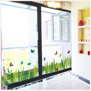 Decal dán tường chân tường lá xanh 1 binbin ct19