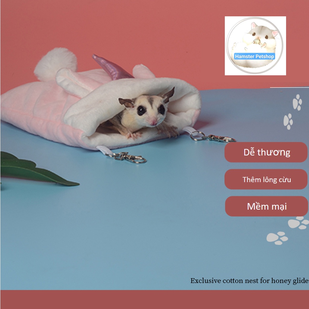 Túi ngủ / Võng treo lồng cho Hamster, Sóc Bay, Sóc Bông, Sóc Đất...