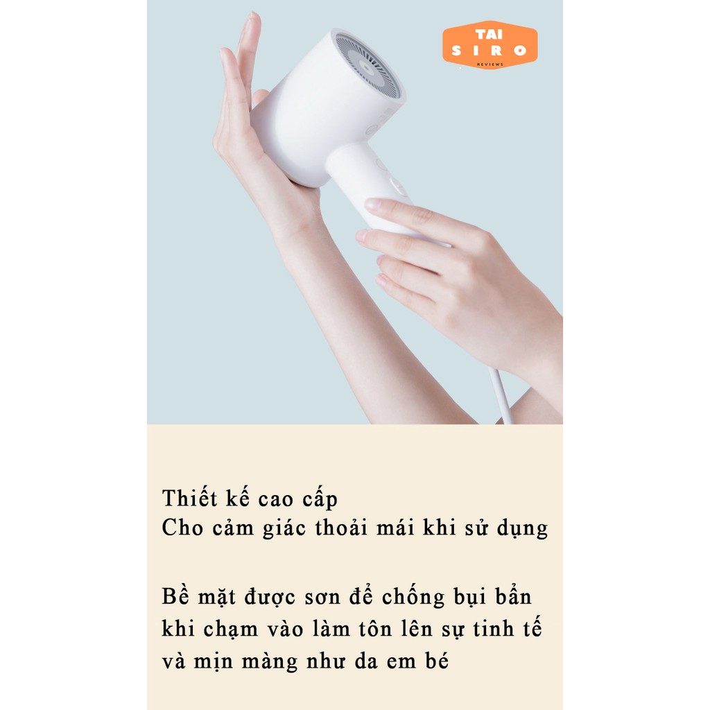 Máy sấy tóc 2 chiều mini Xiaomi Mijia Máy sấy tóc khô nhanh Ion âm H300 , Máy sấy tóc công suất lớn