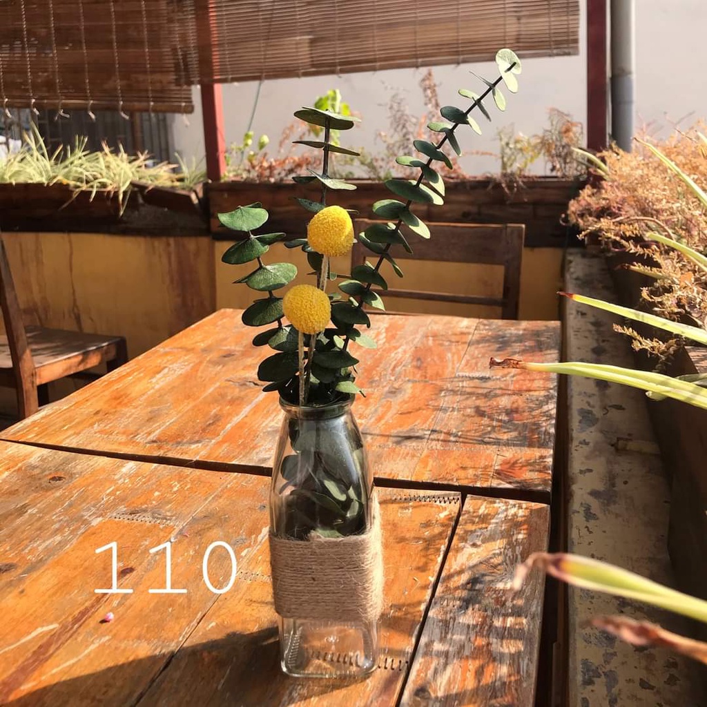 🎀 Lọ Hoa khô cắm sẵn 🎀 Set Hoa khô kèm lọ thủy tinh để bàn decor phòng ngủ