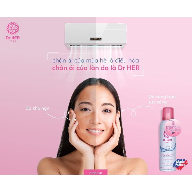 Xịt Khoáng Dưỡng Ẩm Làm Dịu Da PHÁP Dr.Her Pure Water Spray 150ml, 400ml | Unknown Beauty | BigBuy360 - bigbuy360.vn