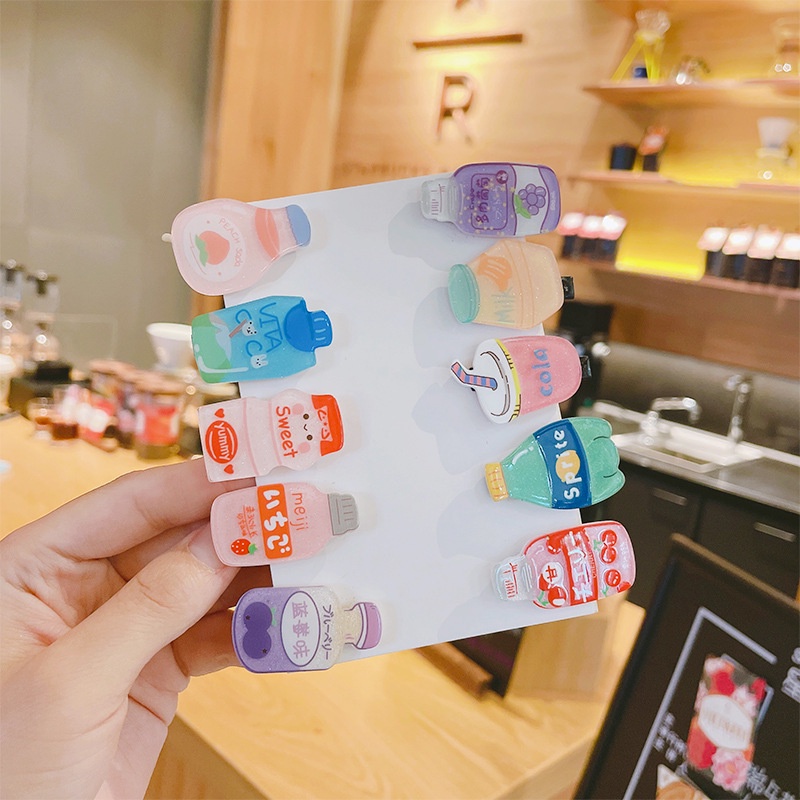 Kẹp Tóc Hình Bình Nước Hoạt Hình Dễ Thương Phong Cách Hàn Quốc