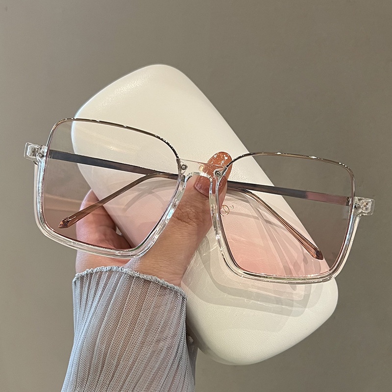 【Support Wholesale】COD (AIMURUSI) Kính Mát Gọng Vuông Lớn Chống Tia Uv Thời Trang Hàn Quốc Cho Nam Nữ Kính Cận Thị