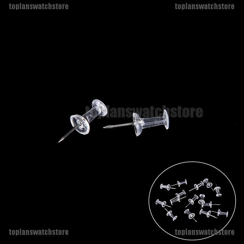 Bộ 40 Ghim Nhựa Trong Suốt Ghi Chú