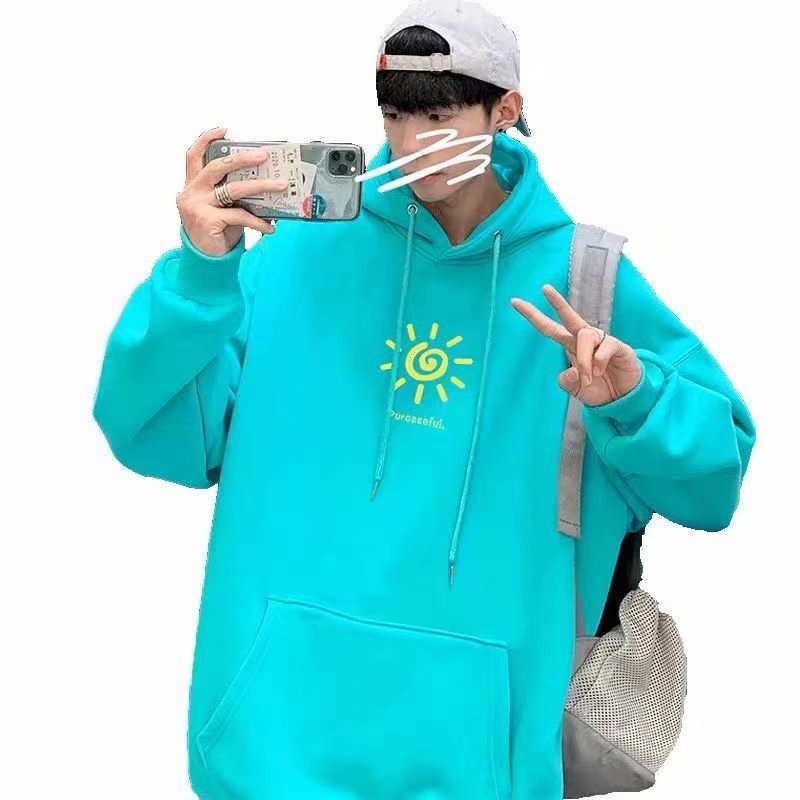 Áo Hoodie Mùa Đông Dáng Rộng Thoải Mái Có Túi Tay Dài In Họa Tiết Thời Trang Nhật Bản Cho Nam Size M-8XL