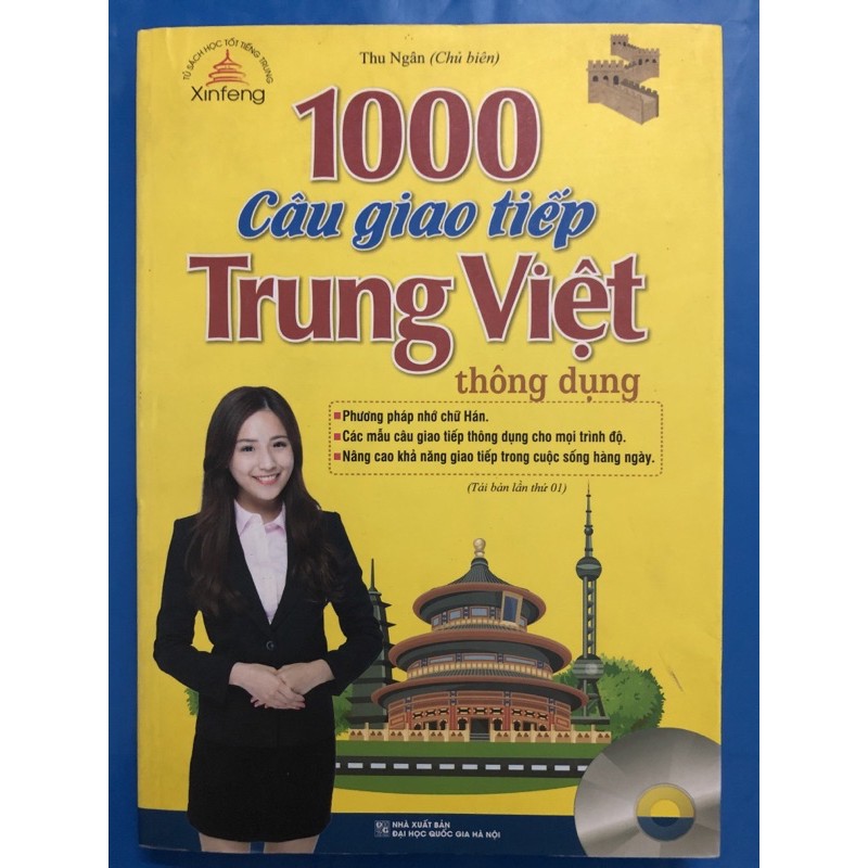 Sách 1000 câu giao tiếp Trung Việt ( Kèn CD )