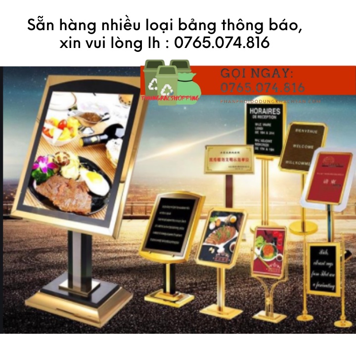 Bảng Thông Tin, Bảng Menu Nhà Hàng Khách Sạn, Bảng Chỉ Dẫn Lễ Tân