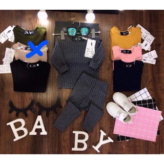 Bộ cotton len tăm+ quần tất