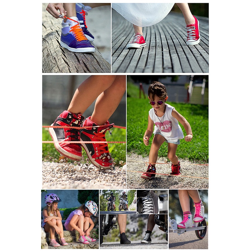 1 Cặp Dây Giày Thể Thao Không Cần Buộc Co Giãn Cho Người Lớn Và Trẻ Em 1 Giây