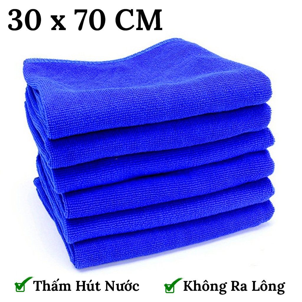 Khăn Lau Xe Hơi Chuyên Dụng – Kích Thước 30x70cm Màu Xanh