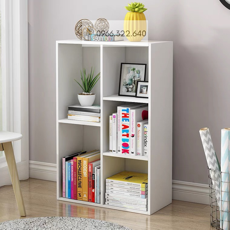 Kệ sách để sàn đa tầng gỗ MDF nhập khẩu chống ẩm cao cấp dễ dàng lắp ghép phong cách hiện đại tối giản NADECOR