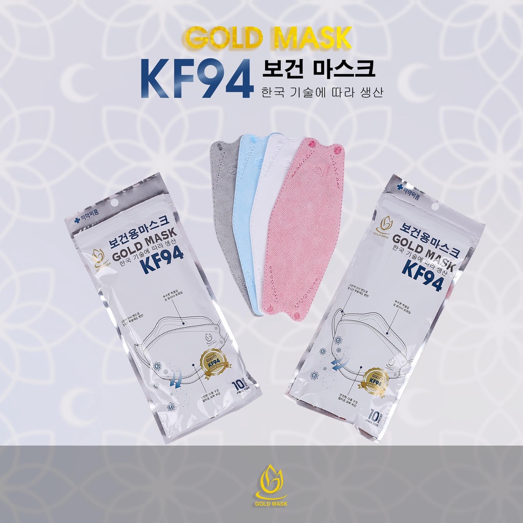 Combo 50 khẩu trang GOLD MASK 4 lớp 4D chống bụi mịn và kháng khuẩn cao cấp Hàn Quốc