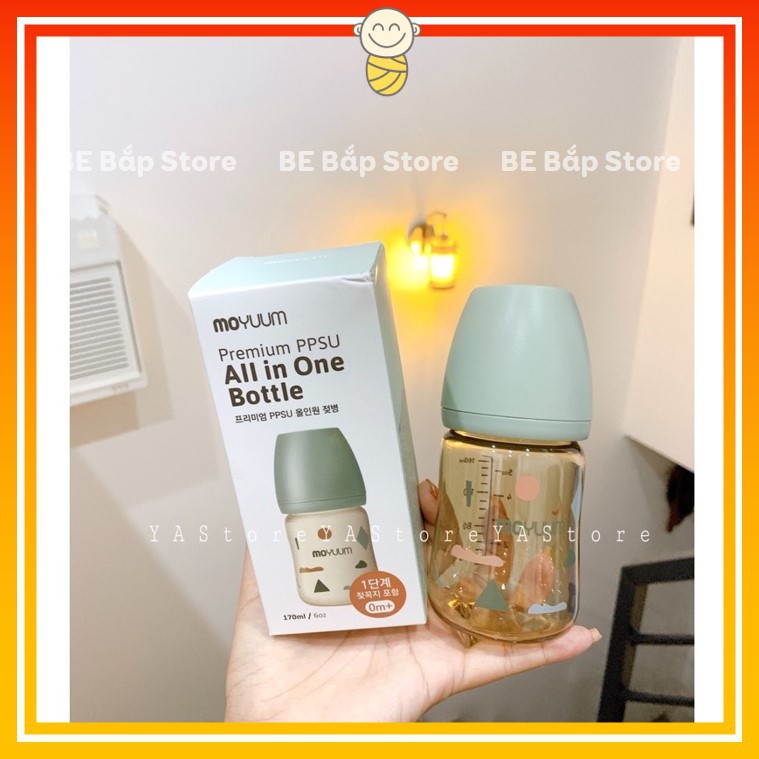 Bình sữa Moyuum Cloud Limited⚡𝟭𝟬𝟬% CHÍNH HÃNG⚡Họa Tiết/Moyuum Mây ☁️ 170ml/270ml [HỖ TRỢ ĐỔI NÚM]