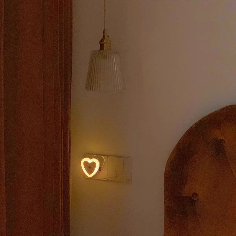 Đèn ngủ hình trái tim mini màu sắc đáng yêu -may.decor-