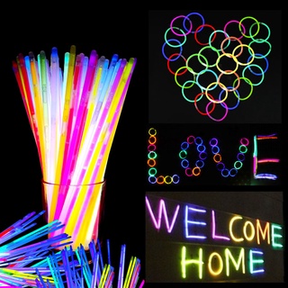 Hộp 100 que phát sáng dạ quang với nhiều phụ kiện nhiều màu light stick grow phát sáng trong đêm