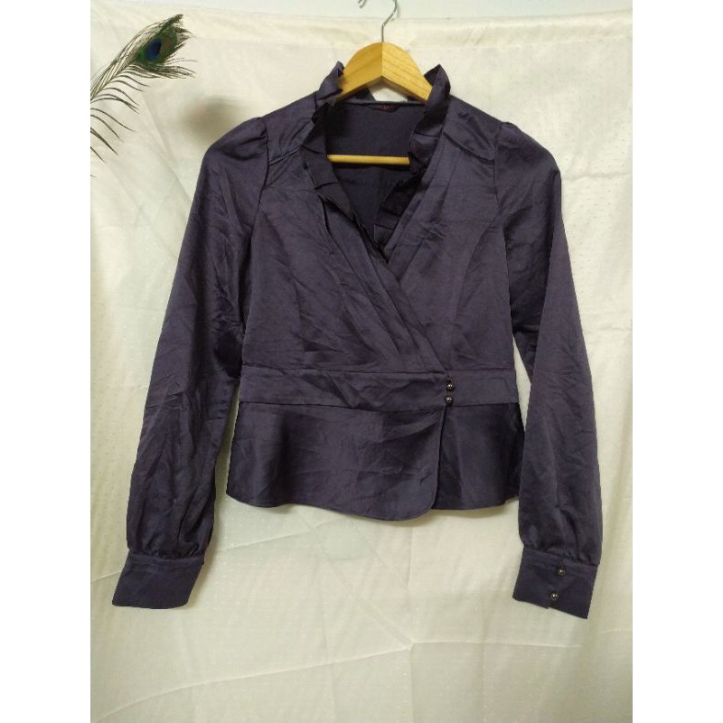 Sơ mi voan lụa vintage size S