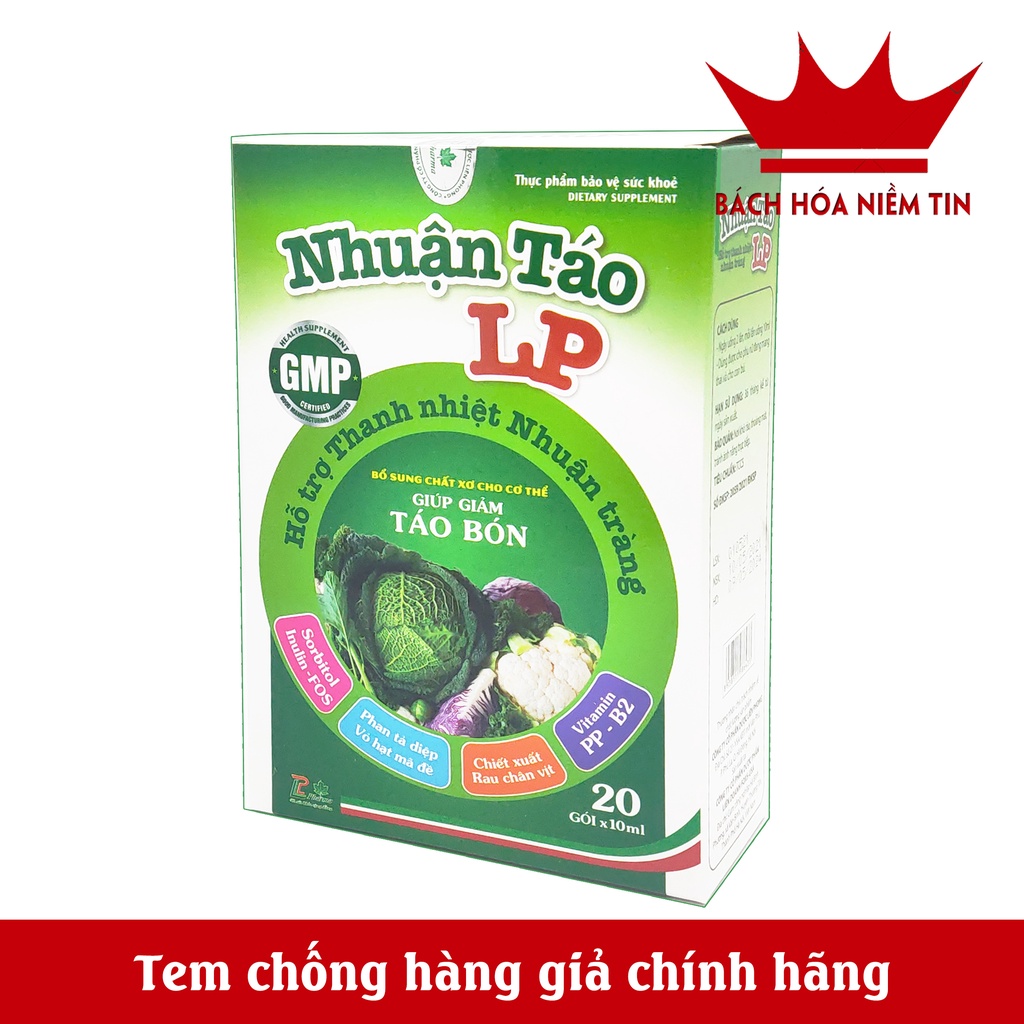 Siro Nhuận Táo LP - Thành phần   thảo dược, Giúp nhuận tràng, giảm táo bón hiệu quả - Hộp 20 gói