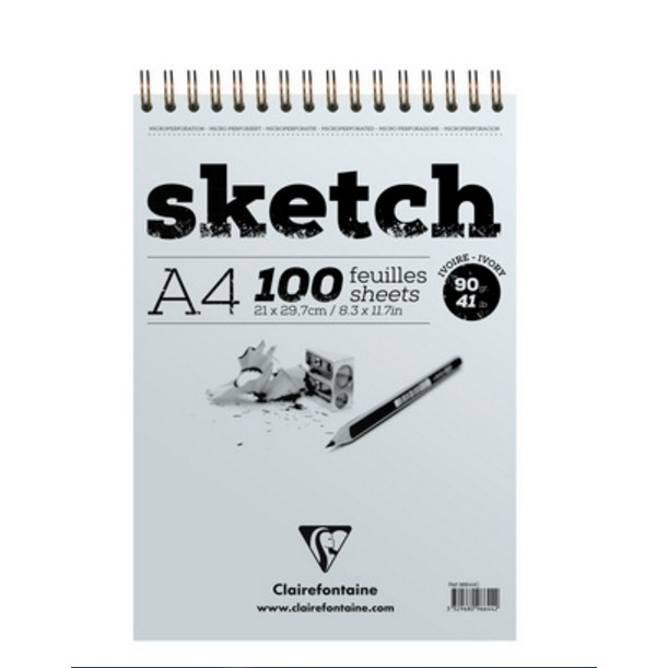 Sổ Sketch Clairefontaine 90gsm 100 Feuilles Sheets