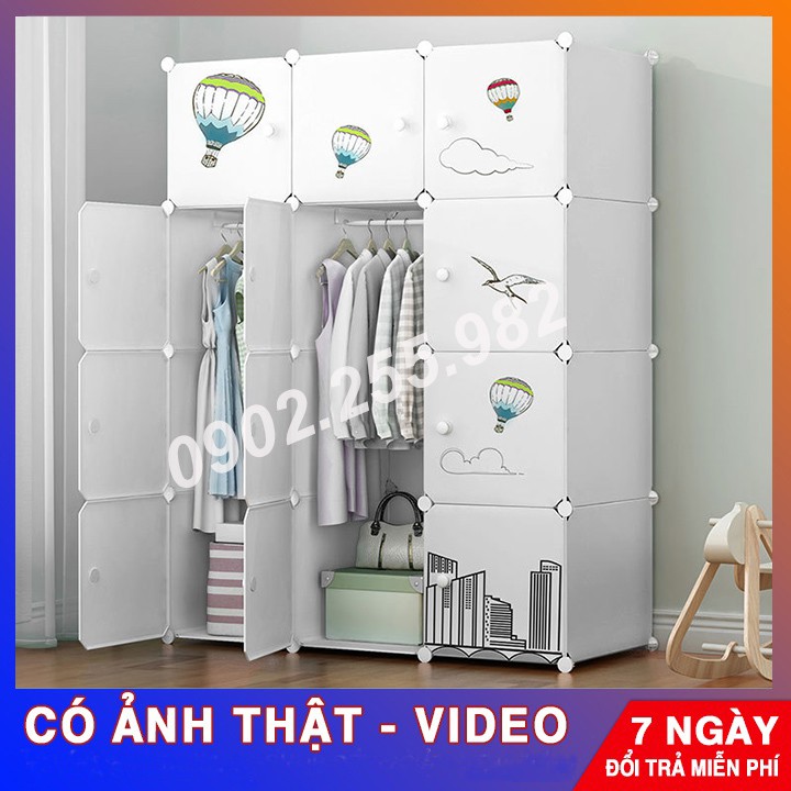 [SIÊU HOT] TỦ NHỰA LẮP GHÉP 12Ô  ĐỂ ĐỒ CHO BÉ ĐA NĂNG THÔNG MINHSÂU 47CM, TẶNG KÈM MÓC CÀI SƯỜN